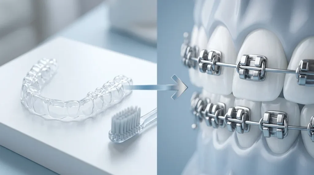 Alineadores Transparentes vs. Frenos: ¿Cuál Es Mejor?
