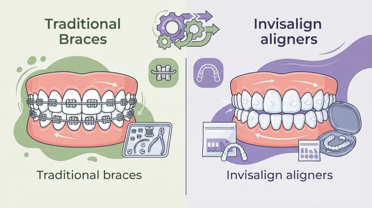 traditional braces vs invisalign
