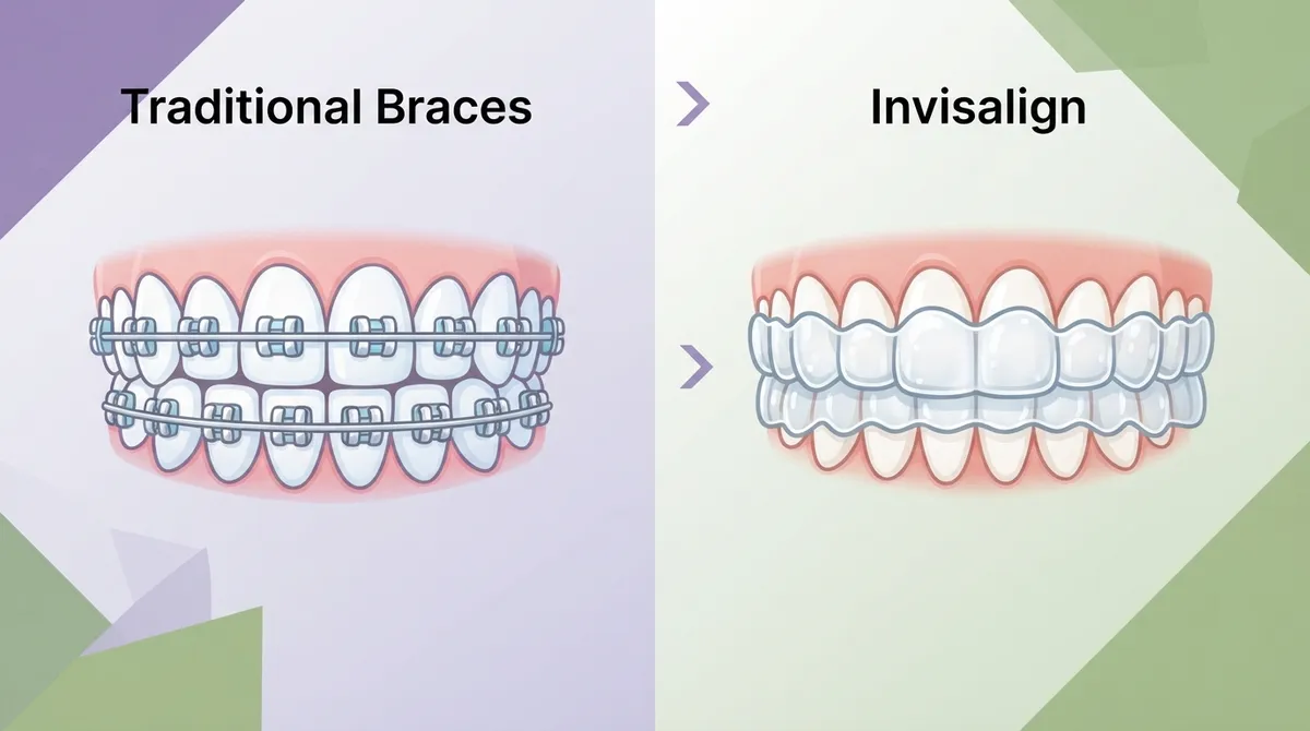 traditional braces vs invisalign
