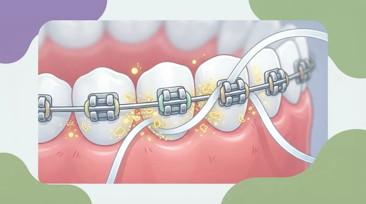 flossing with braces