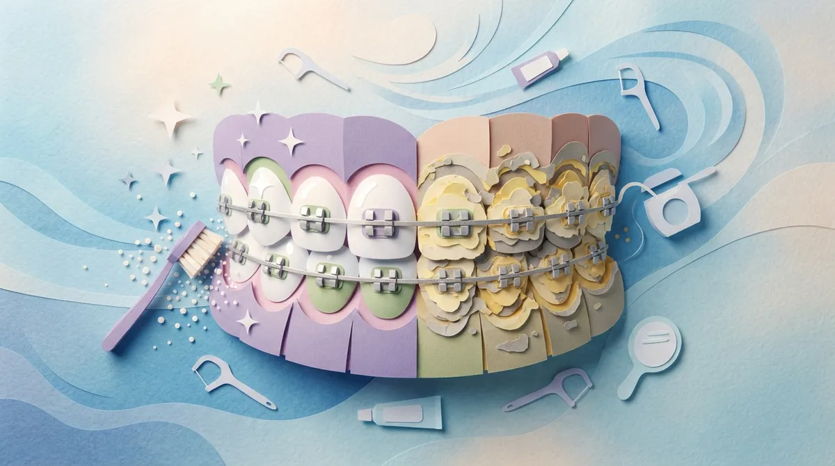 teeth cleaning with braces