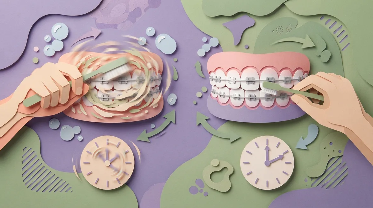 teeth cleaning with braces