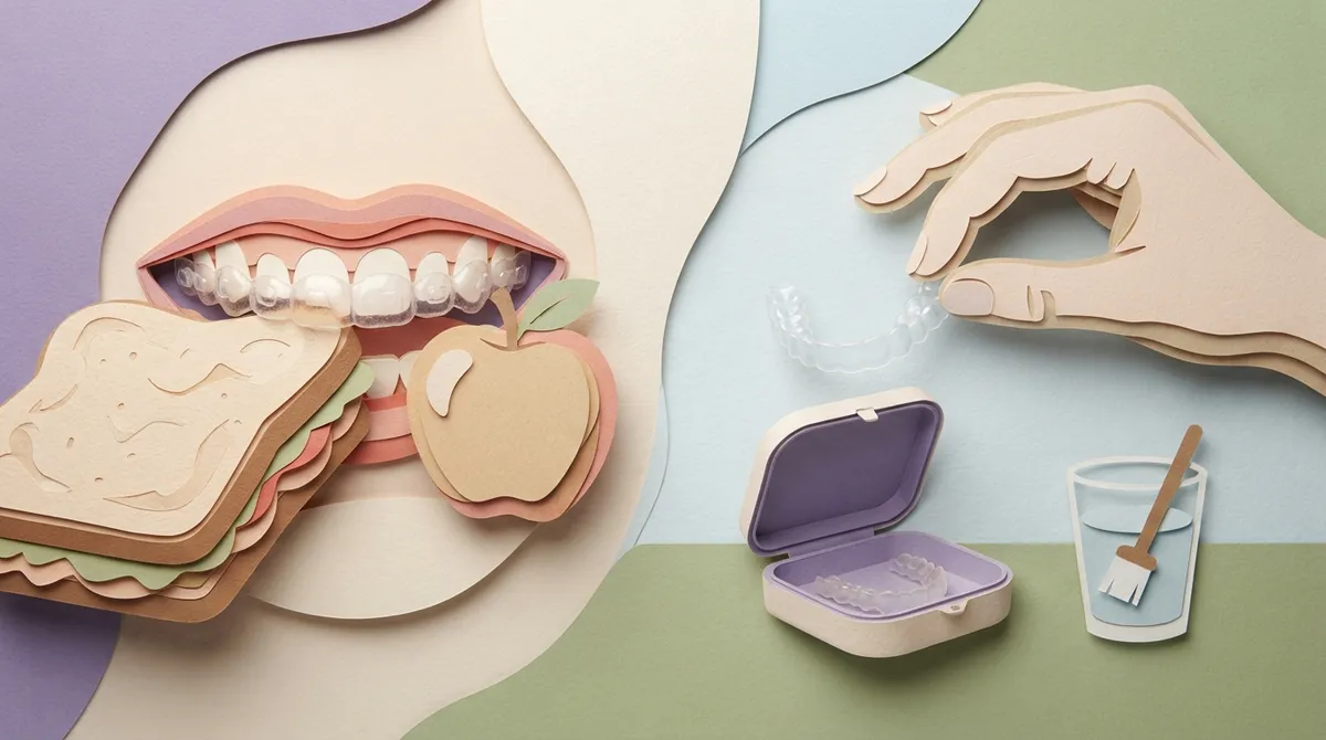 aligners eating and drinking