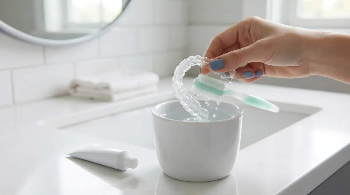 how to clean clear aligners