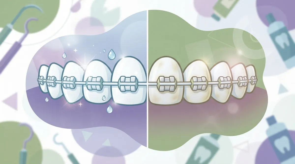 white braces teeth