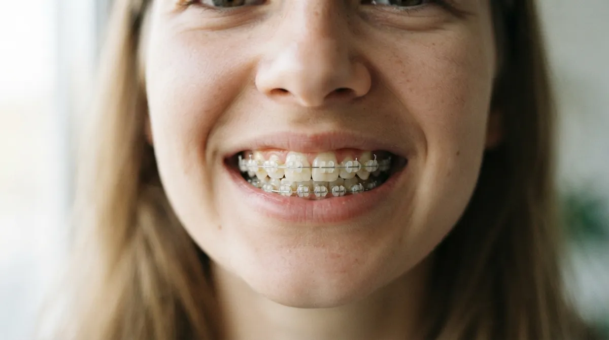 ceramic braces stained