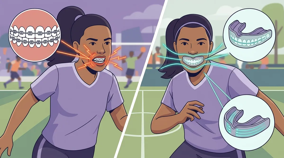 Caring for braces during sports