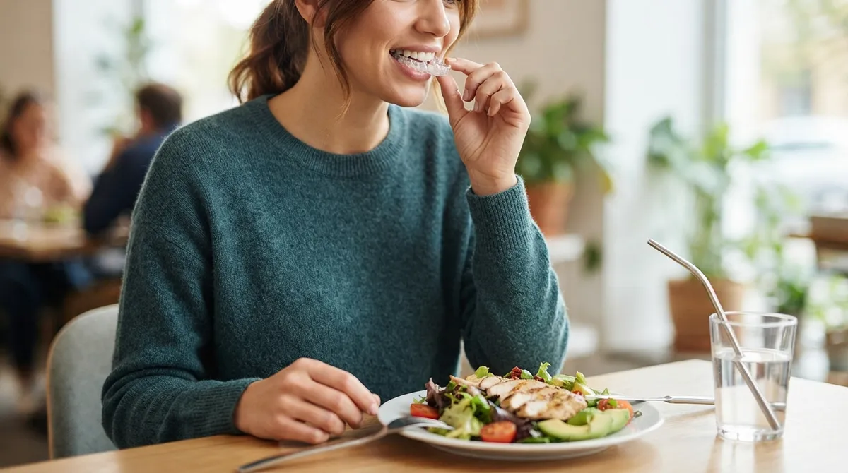can you eat with clear aligners