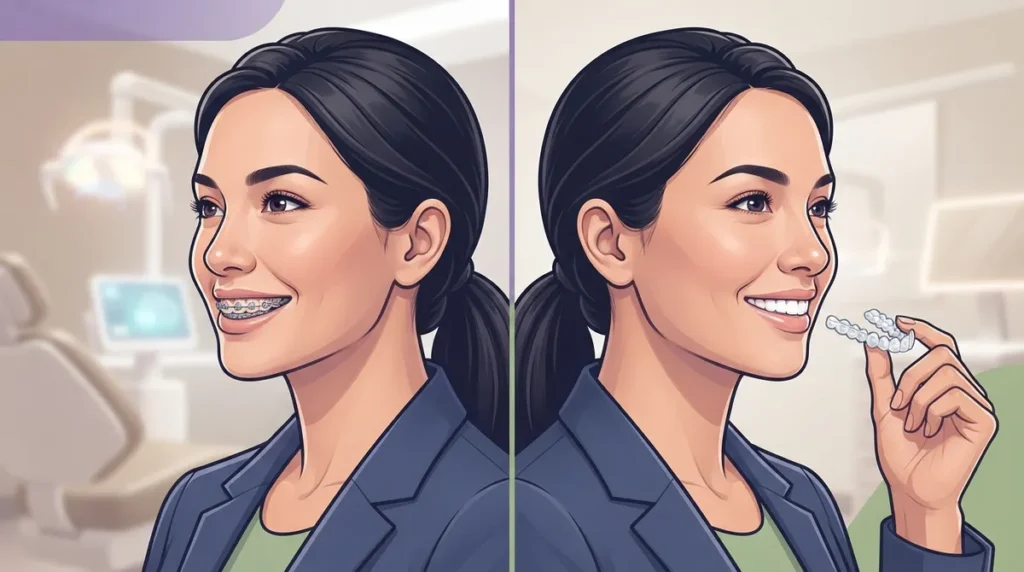 Metal Braces vs. Clear Aligners: Adult Options?