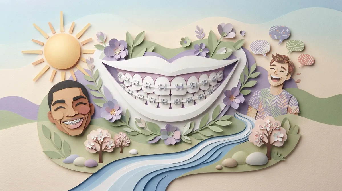 metal white braces