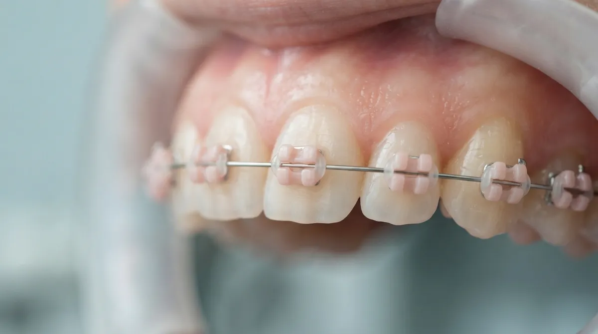 pink ceramic braces