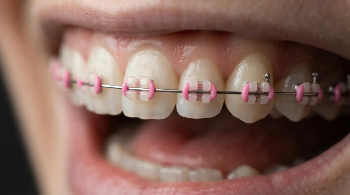 pink ceramic braces