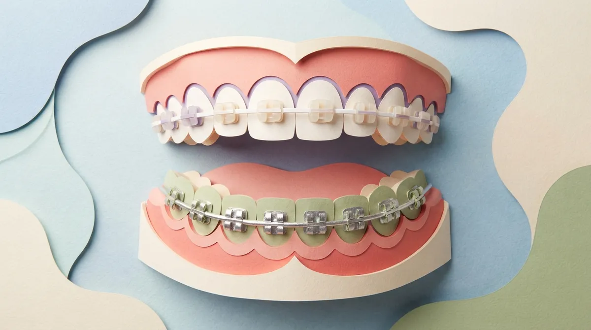 braces ceramic top metal bottom
