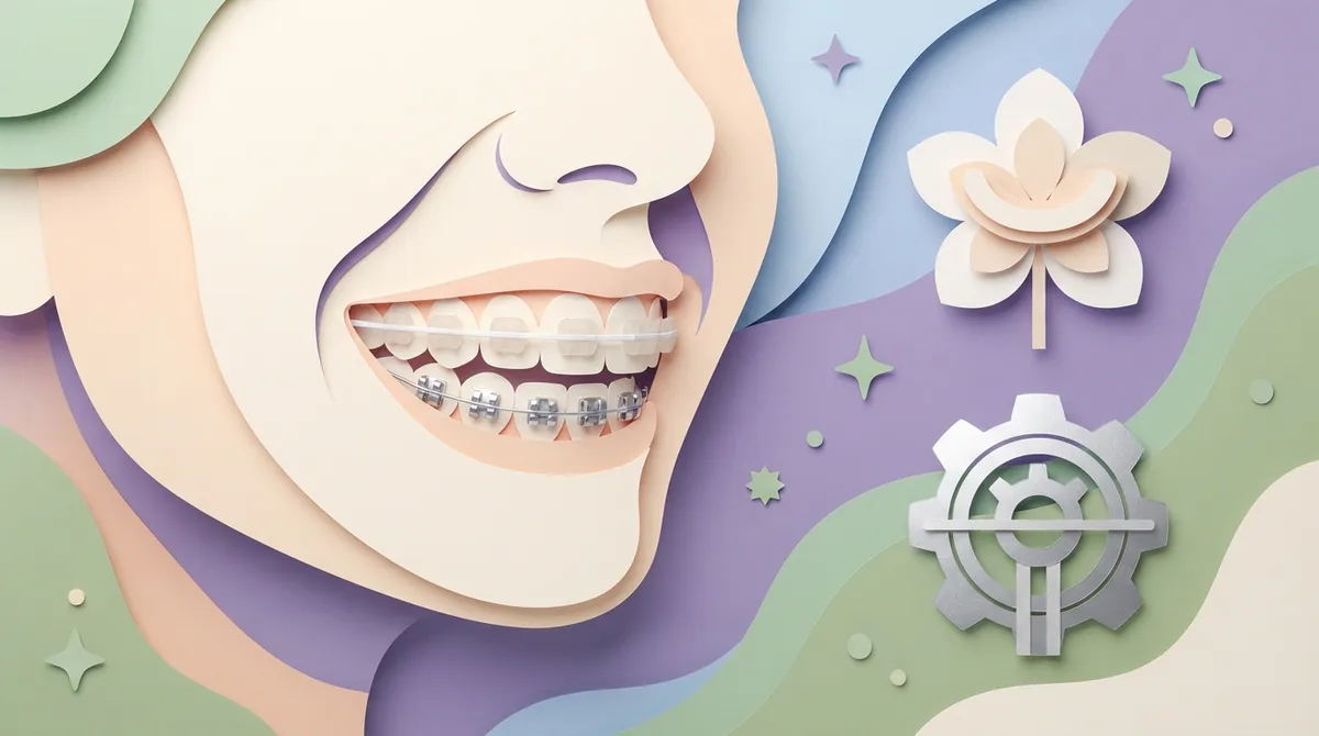 braces ceramic top metal bottom