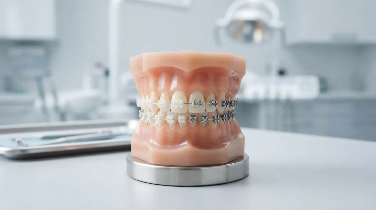 clear and metal braces